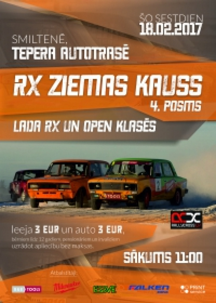 Unchanged text series Diemžēl RX Ziemas Kauss 2017-4. posms tiek atcelts laika apstākļu dēļ. Sekojam līdzi informācijai, ja būs atbilstoši laika apstākļi pasākums notiks citā datumā. Unchanged text series Diemžēl RX Ziemas Kauss 2017-4. posms tiek atcelts laika apstākļu dēļ. Sekojam līdzi informācijai, ja būs atbilstoši laika apstākļi pasākums notiks citā datumā.